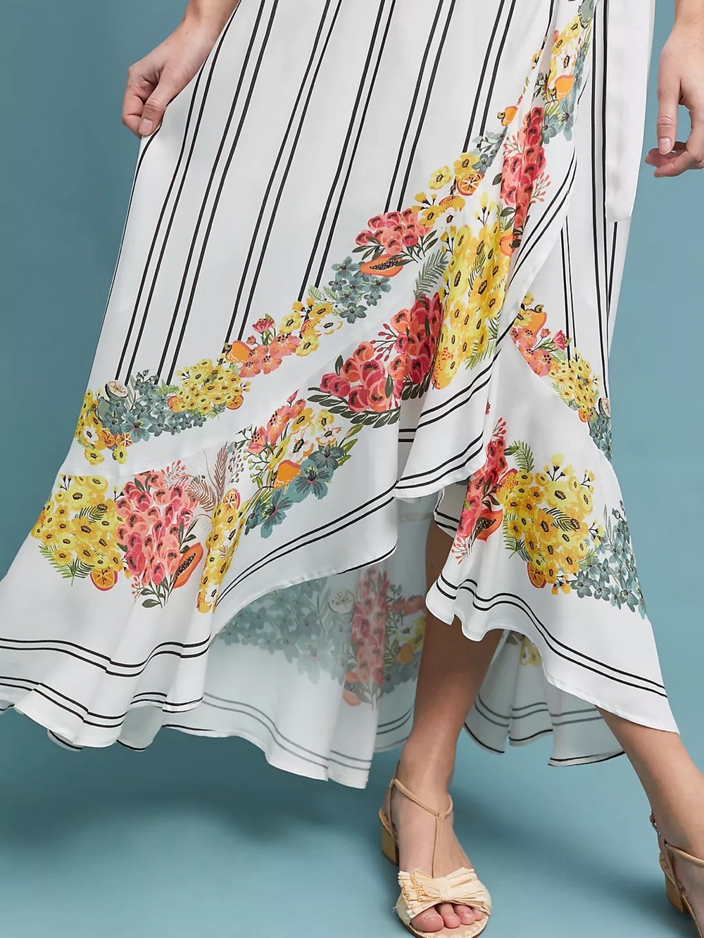 Farm Rio Floral Maxi Wrap Dress - Picture 11 of 12